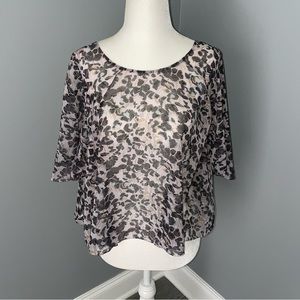 BCBGENERATION sheer oversized blouse size XS